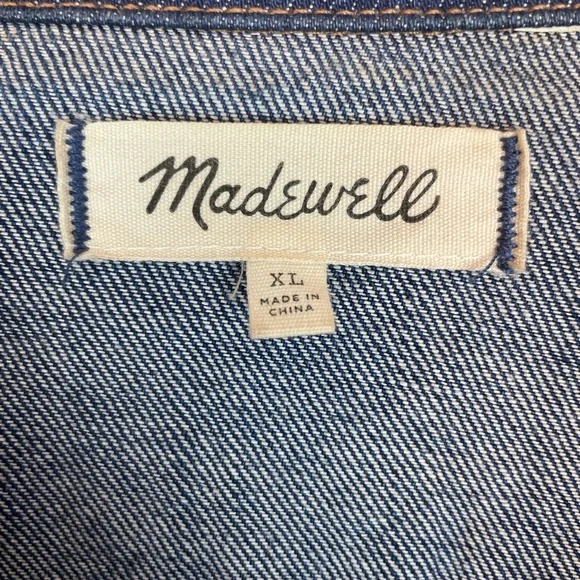 Madewell Classic Denim Jacket in Dark Wash – Size XL - Picture 3 of 4